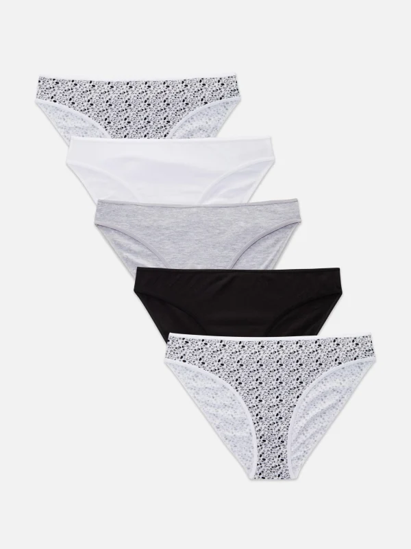 Primark 5-Pack Everyday Mini Briefs Black/White Discount