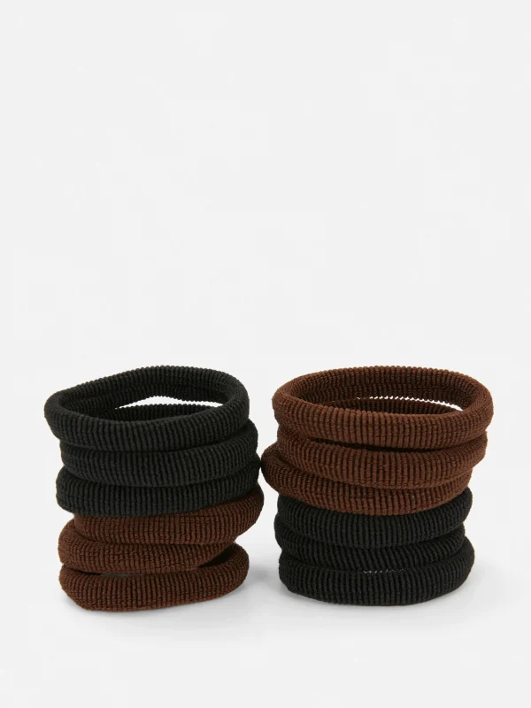 Primark 20-Pack Fabric Hair Ties Black Online