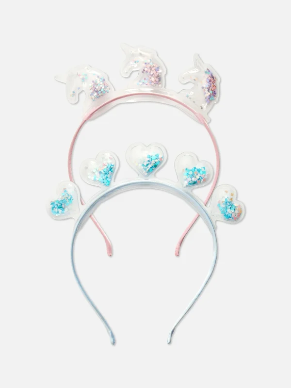 Primark 2-Pack Floating Glitter Headbands Multi Outlet