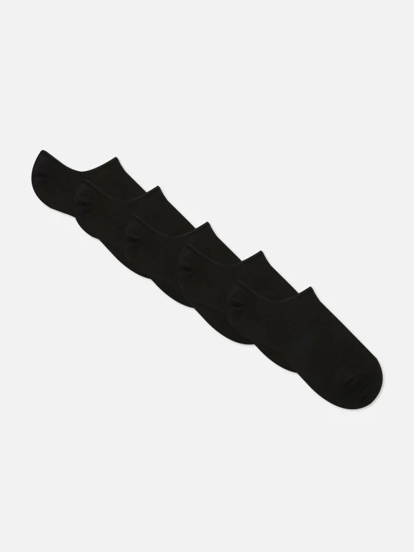Primark 5-Pack Footie Socks Black Cheap