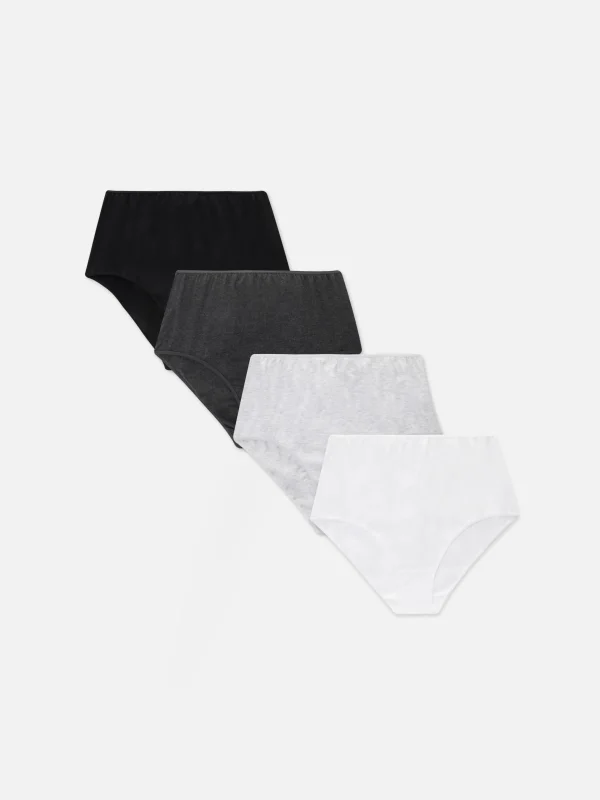 Primark 4-Pack Full Briefs Black/White New