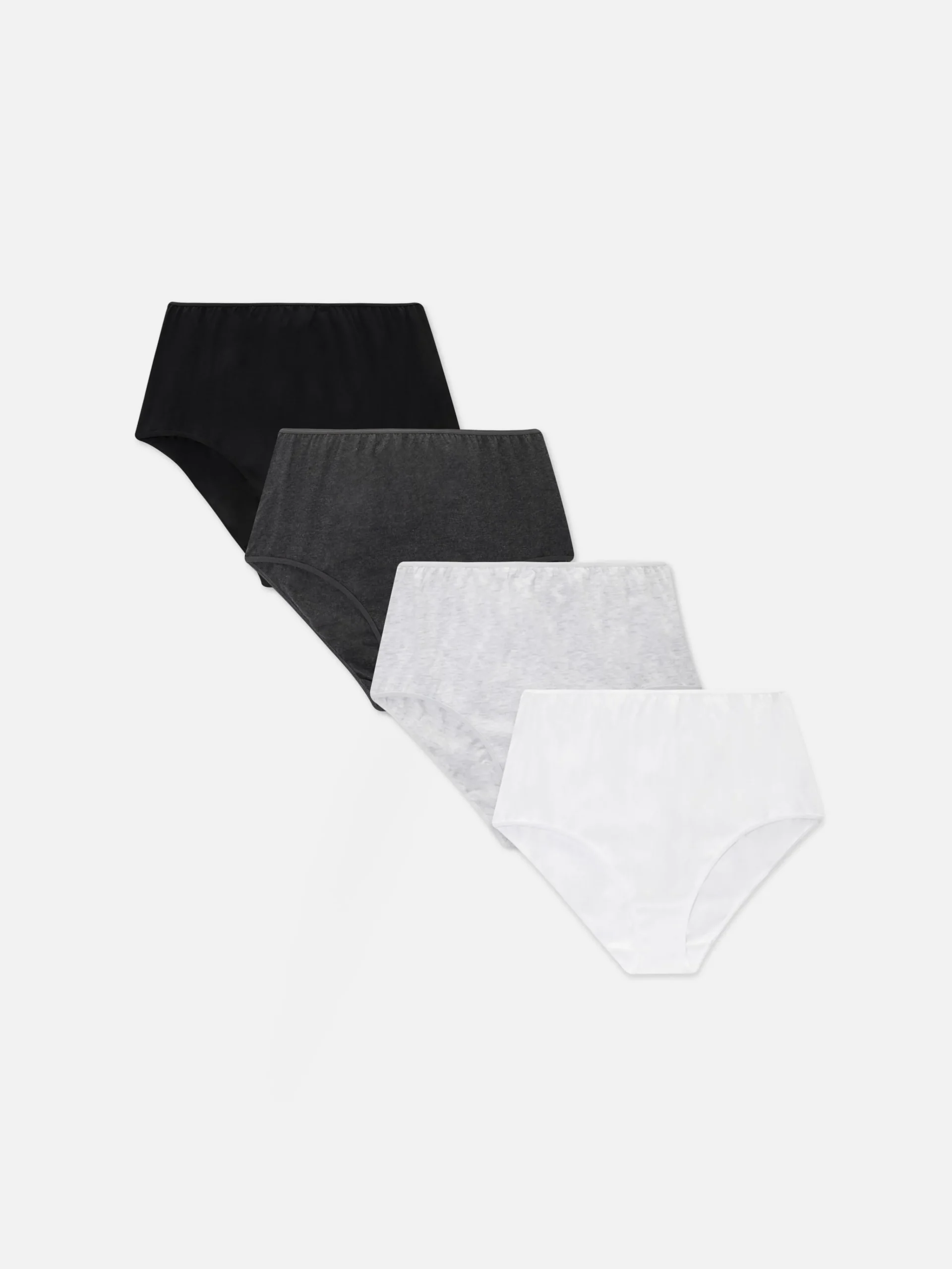 Primark 4-Pack Full Briefs Black/White New