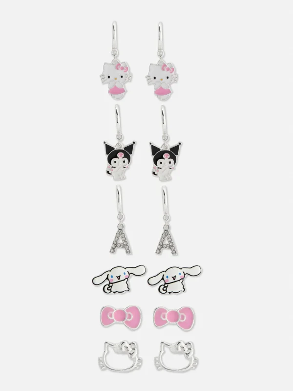 Primark 6-Pack Hello Kitty Earrings Pink Fashion