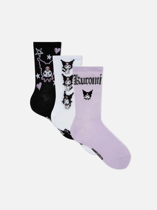Primark 2-Pack Hello Kitty Kuromi Crew Socks Purple Store