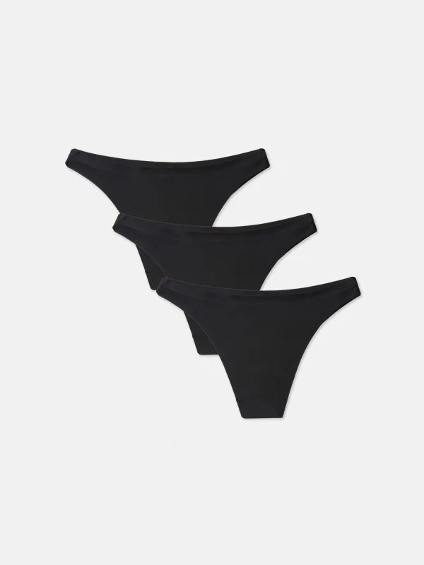 Primark 3-Pack Invisible Brazilian Briefs Black Flash Sale