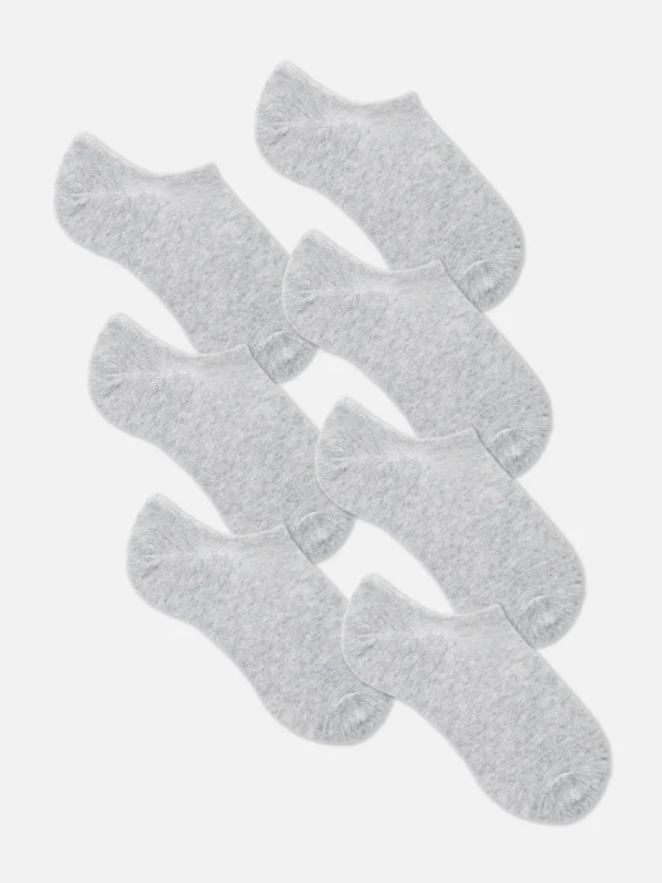 Primark 7-Pack Invisible Socks Gray Hot