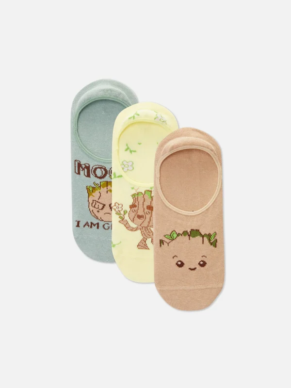 Primark 3-Pack Marvel Groot Invisible Socks Multi Shop