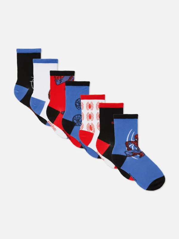 Primark 7-Pack Marvel Spider-Man Ankle Socks Multi Shop