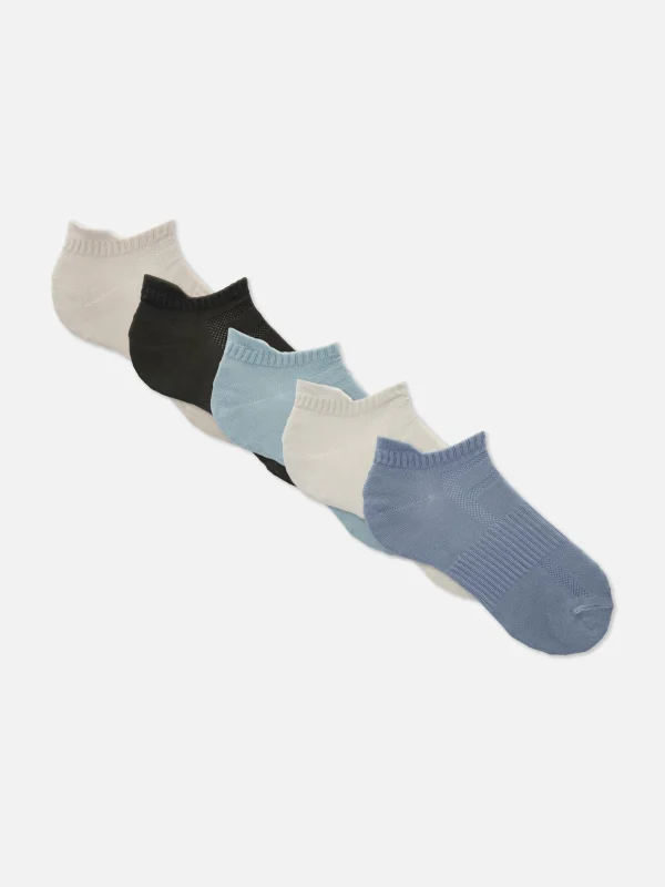 Primark 5-Pack Microfiber Sneaker Socks Stone Cheap