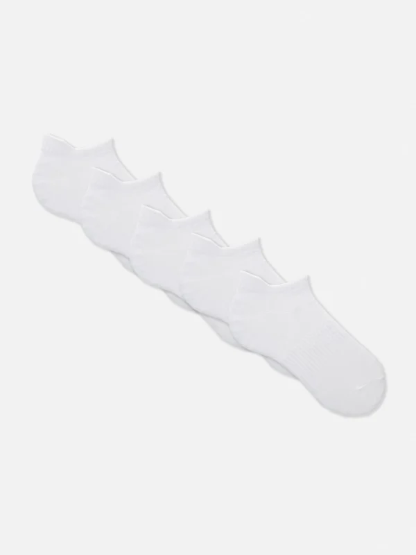 Primark 5-Pack Microfiber Sneaker Socks White Outlet