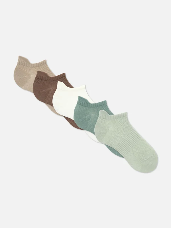 Primark 5-Pack Microfiber Sneaker Socks Light Green Store