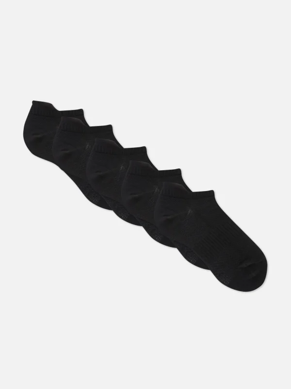 Primark 5-Pack Microfiber Sneaker Socks Black Cheap