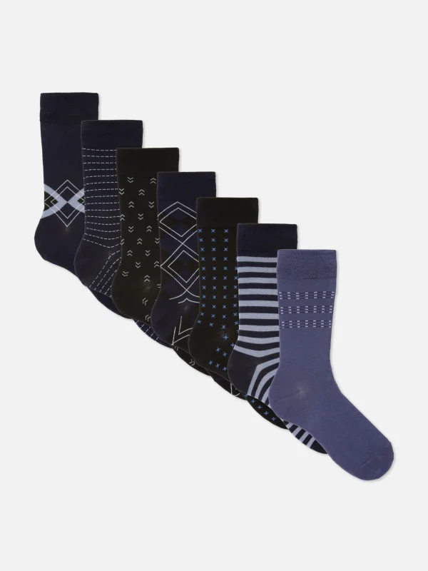 Primark 7-Pack Crew Socks Multi Clearance
