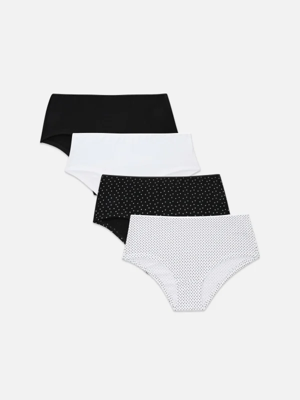 Primark 4-Pack Multi Mid Rise Briefs Black Discount