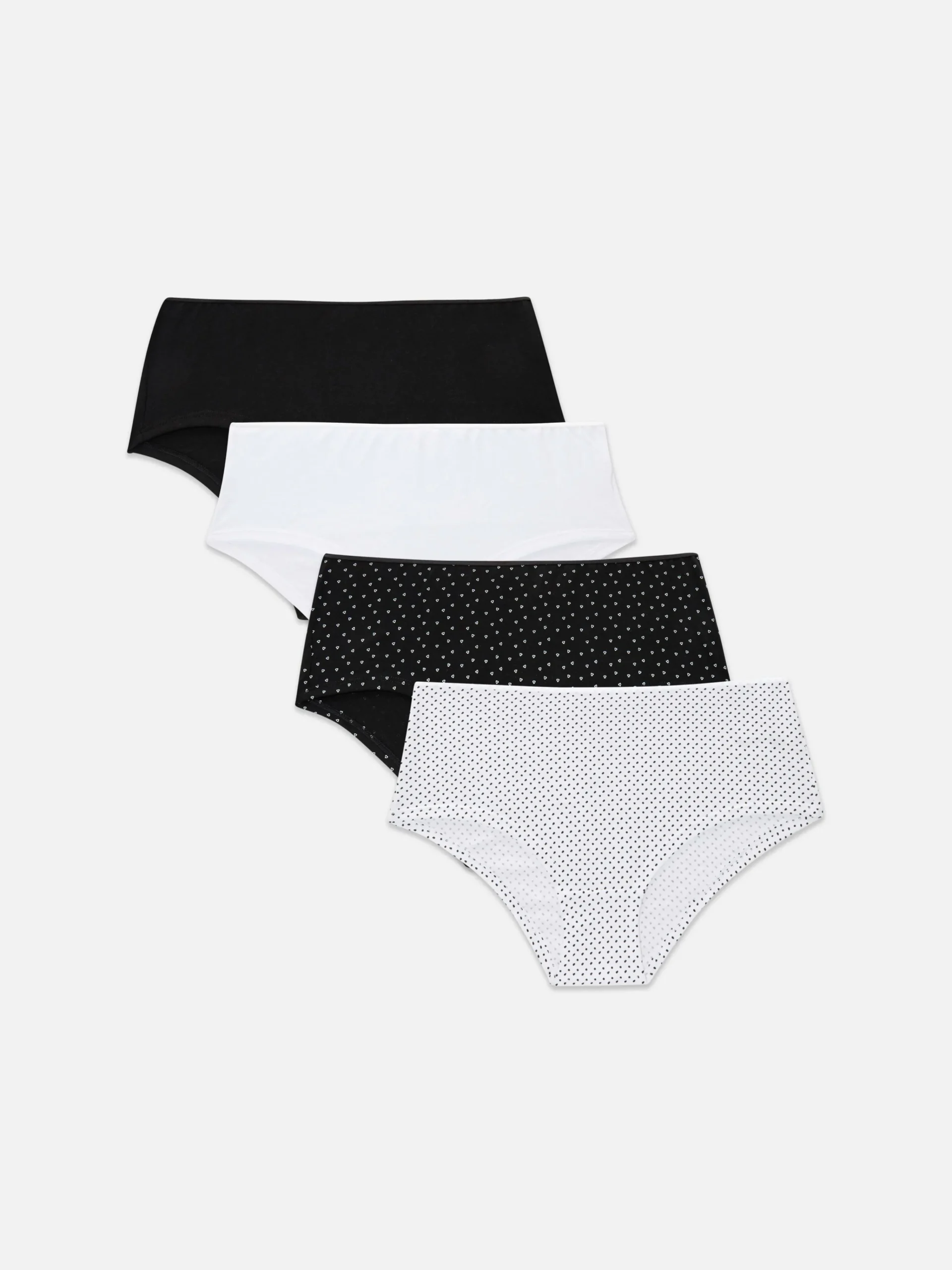 Primark 4-Pack Multi Mid Rise Briefs Black Discount