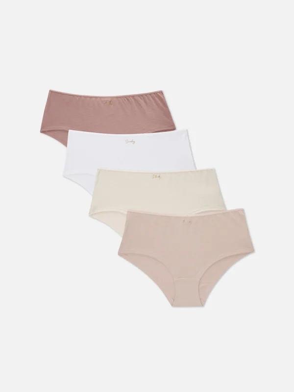 Primark 4-Pack Multi Mid Rise Briefs Peach Discount