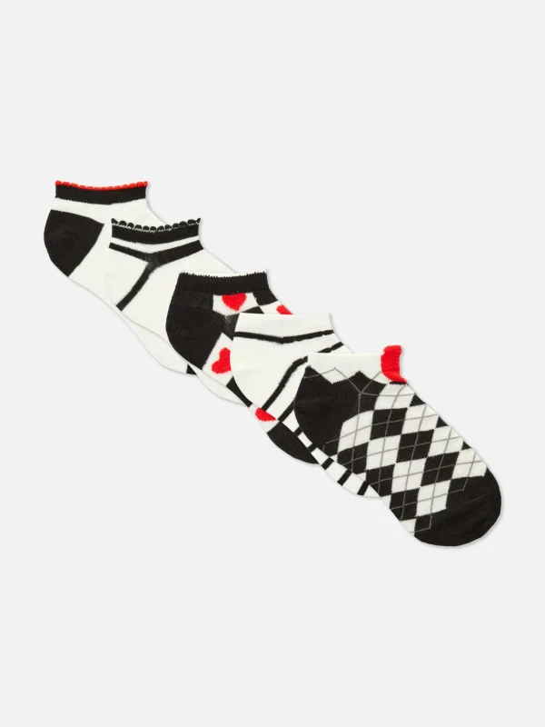 Primark 5-Pack Multi Sneaker Socks Black Flash Sale