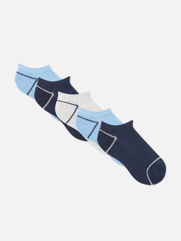 Primark 5-Pack Multi Sneaker Socks Blue Store