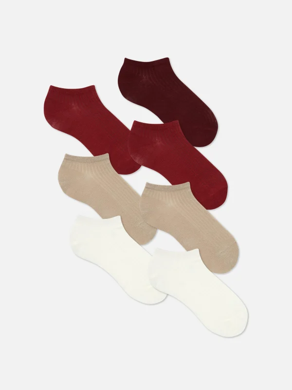 Primark 7-Pack Multi Sneaker Socks Red Store