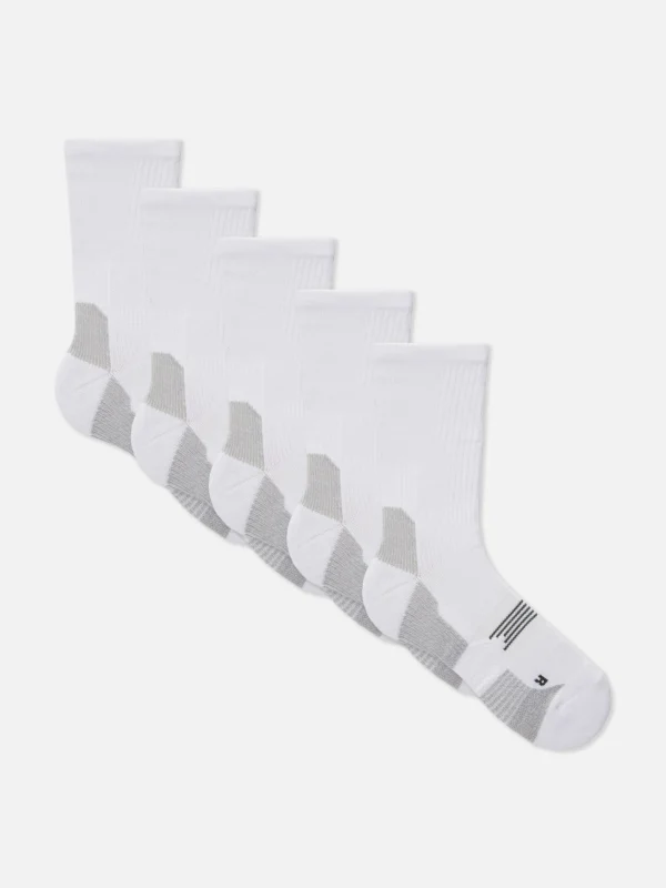 Primark 5-Pack Performance Socks White Sale