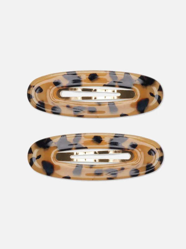 Primark 2-Pack Rounded Hair Clips Natural Fashion