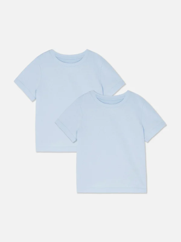 Primark 2-Pack School T-Shirts Light Blue Cheap