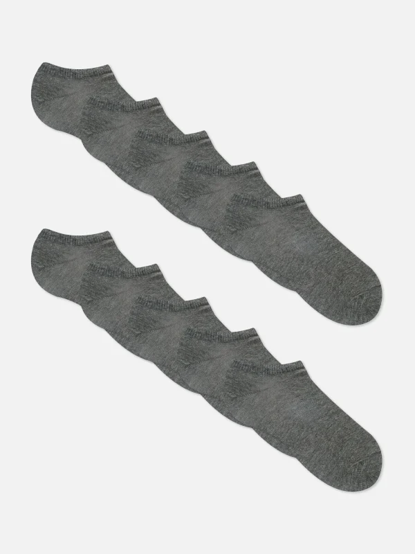Primark 10-Pack Sneaker Socks Gray New