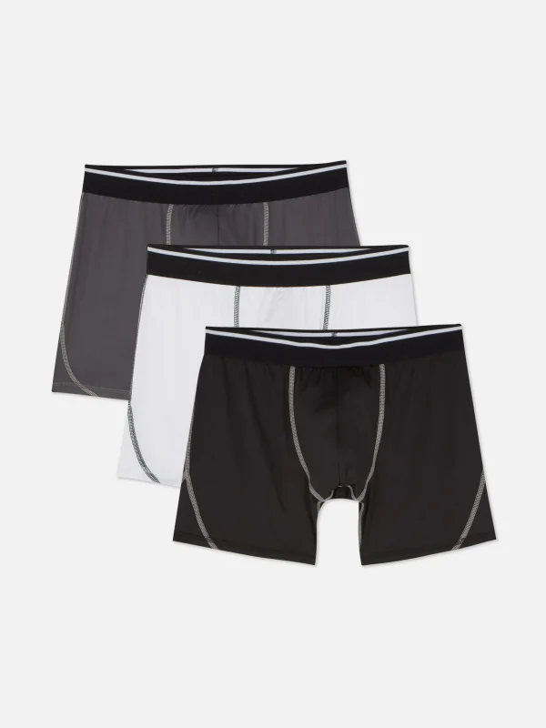 Primark 3-Pack Sports Boxer Briefs Black Outlet