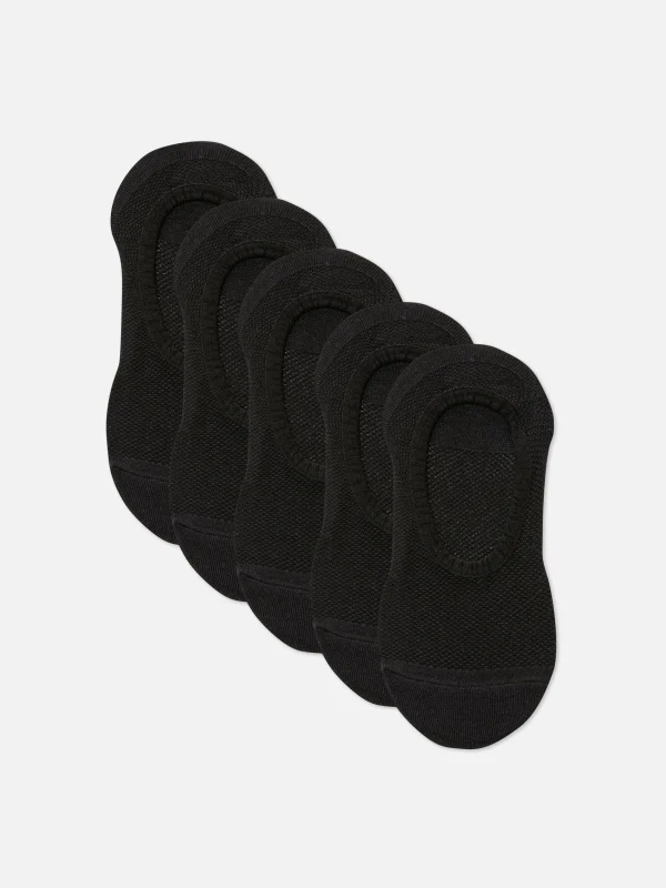 Primark 5-Pack Sports Footie Socks Black Best