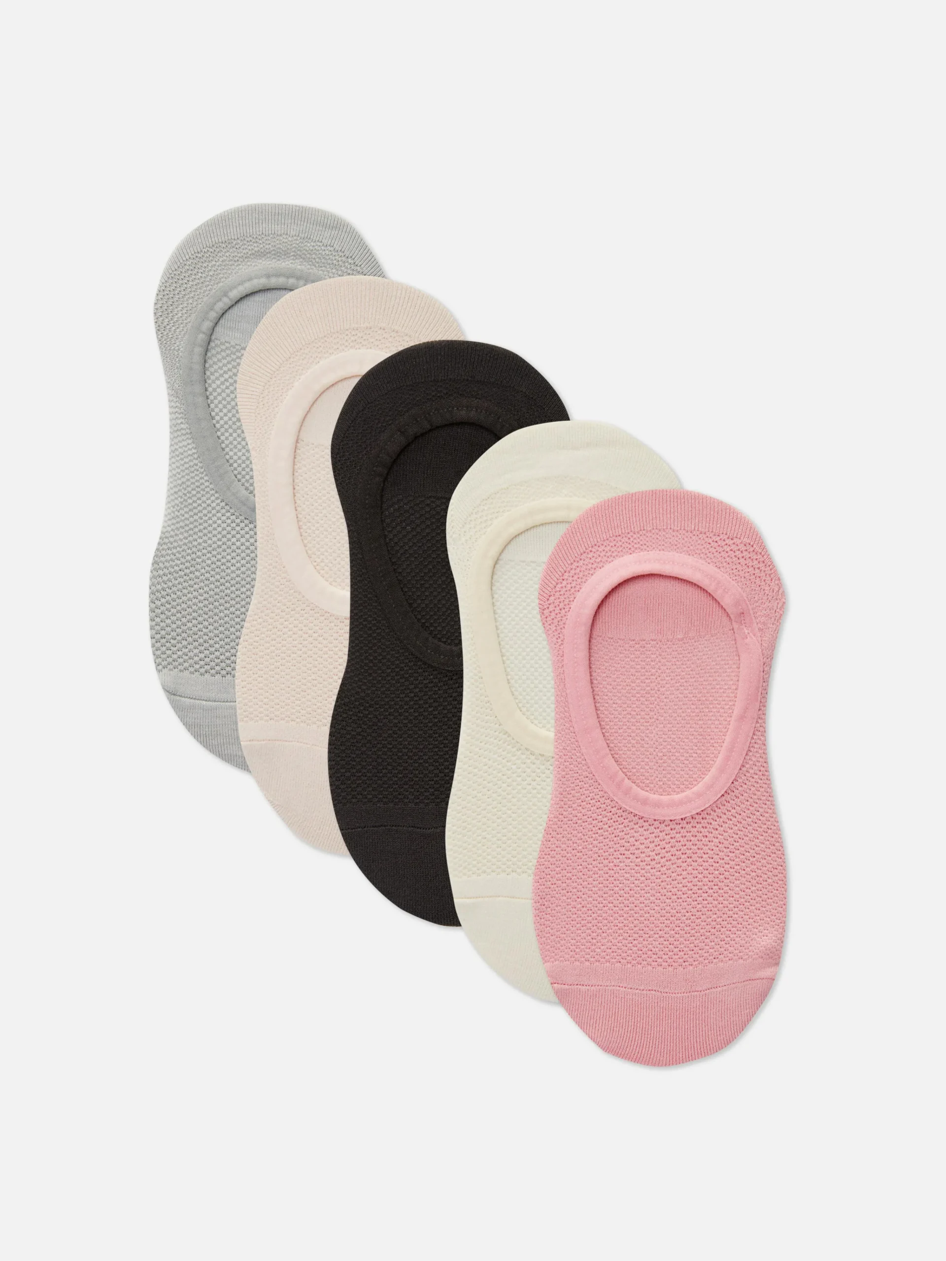 Primark 5-Pack Sports Footie Socks Beige Clearance
