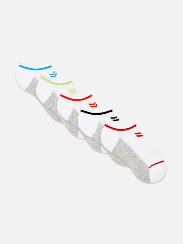 Primark 5-Pack Stripe Sneaker Socks Multi Store