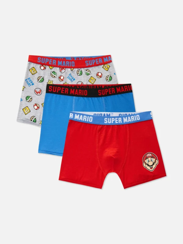 Primark 3-Pack Super Mario Boxer Briefs Multi New