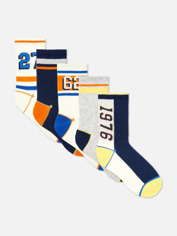 Primark 5-Pack Varsity Ankle Socks Multi Outlet