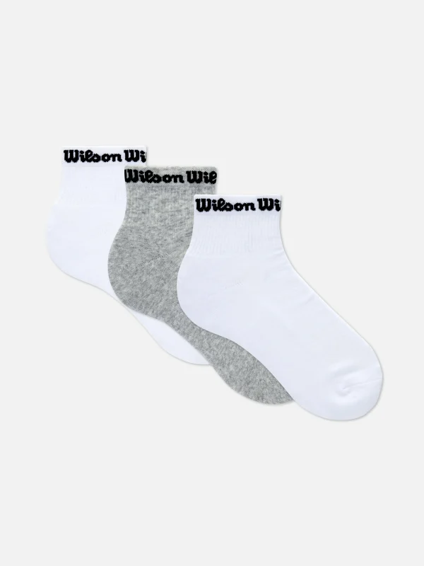 Primark 3-Pack Wilson Quarter Crew Socks White Fashion