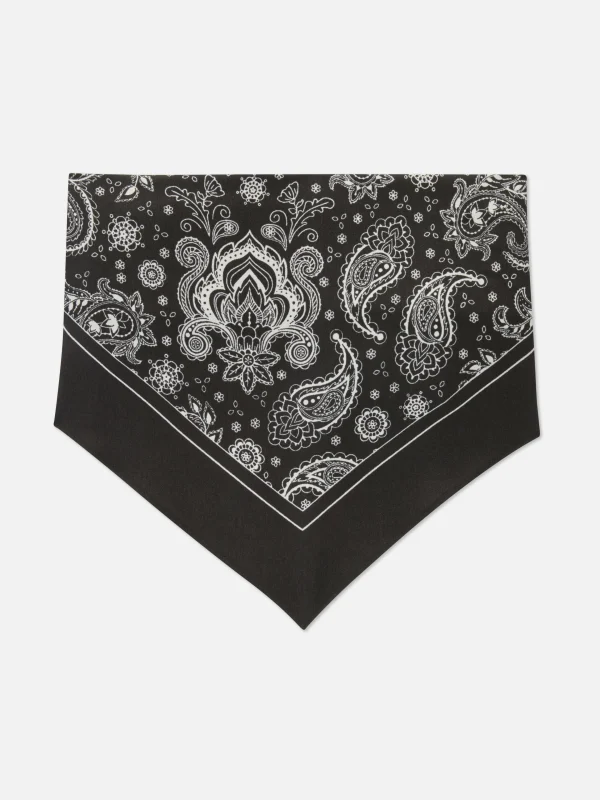 Primark Paisley Print Scarf Black Best