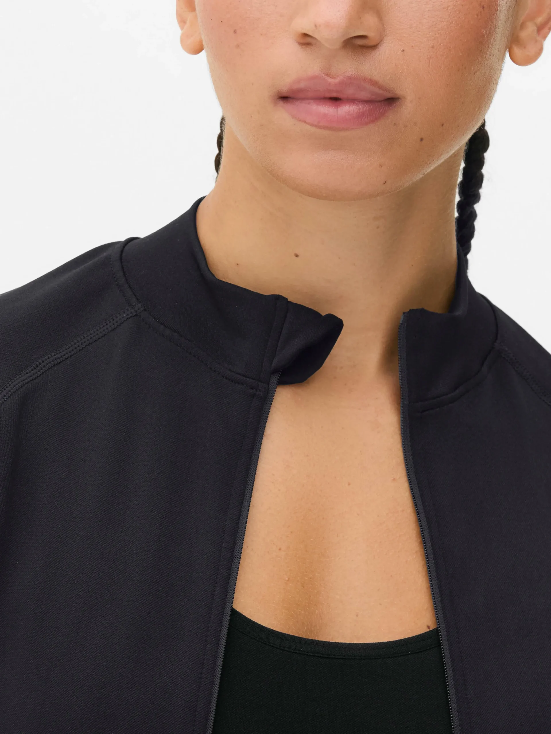 Primark Performance Seamless Zip Jacket Black New