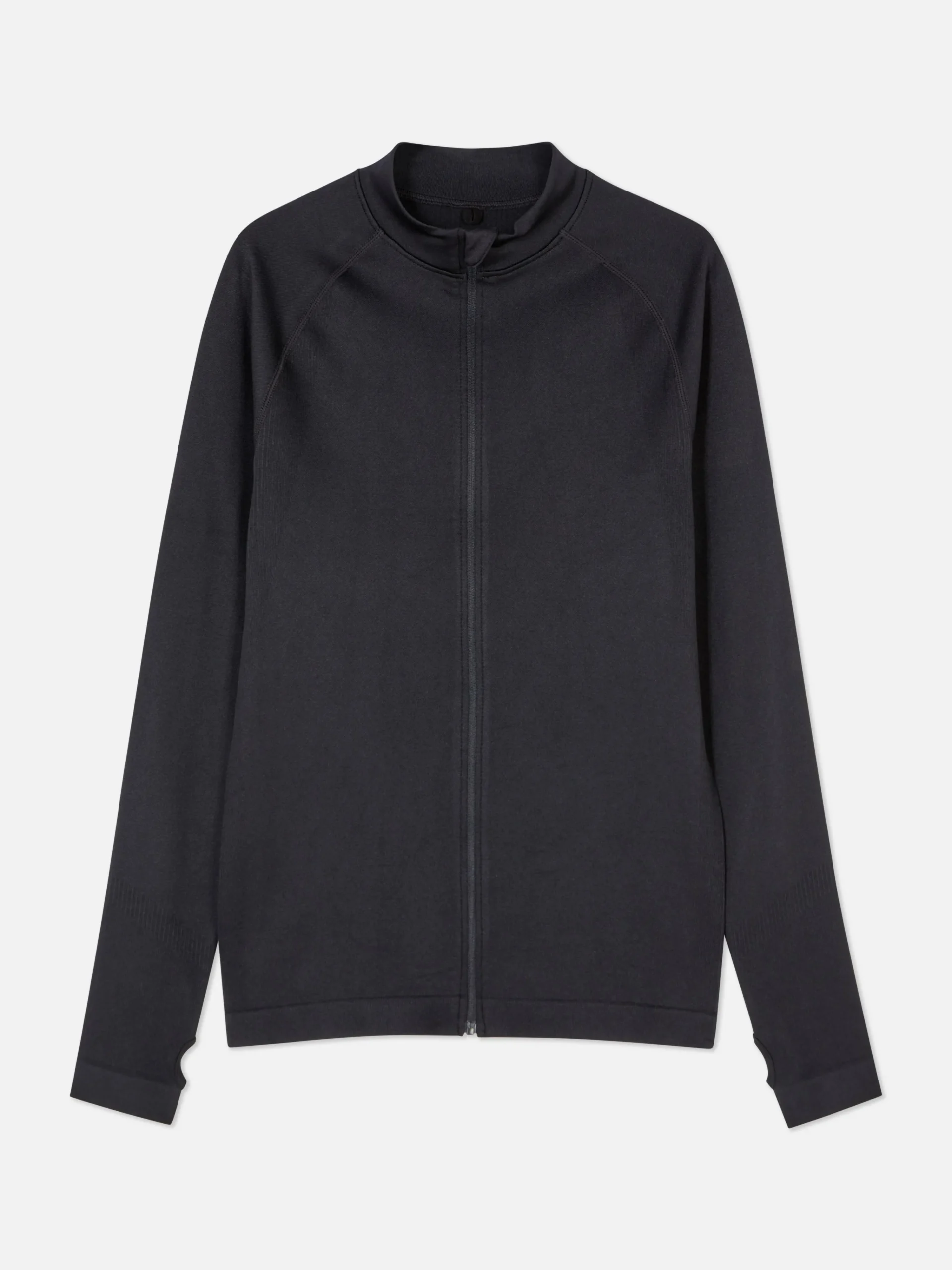 Primark Performance Seamless Zip Jacket Black New