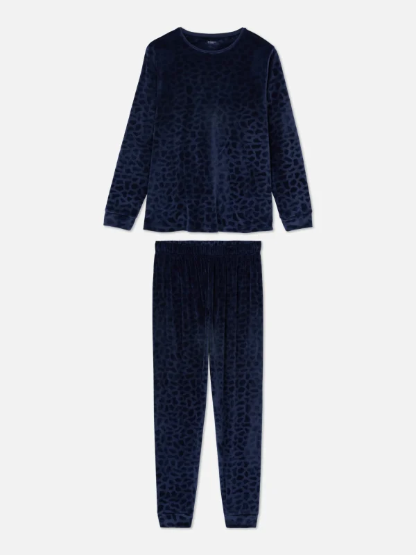 Primark Plush Minky Pajamas Navy Cheap