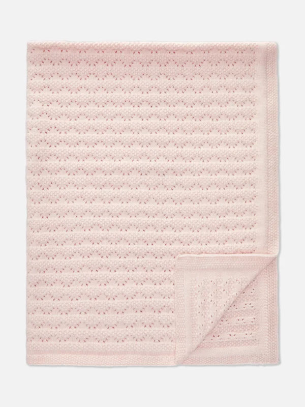Primark Pointelle Baby Blanket Pink Best Sale