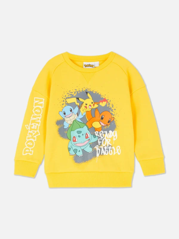 Primark Pokémon Graffiti Graphic Sweatshirt Yellow New