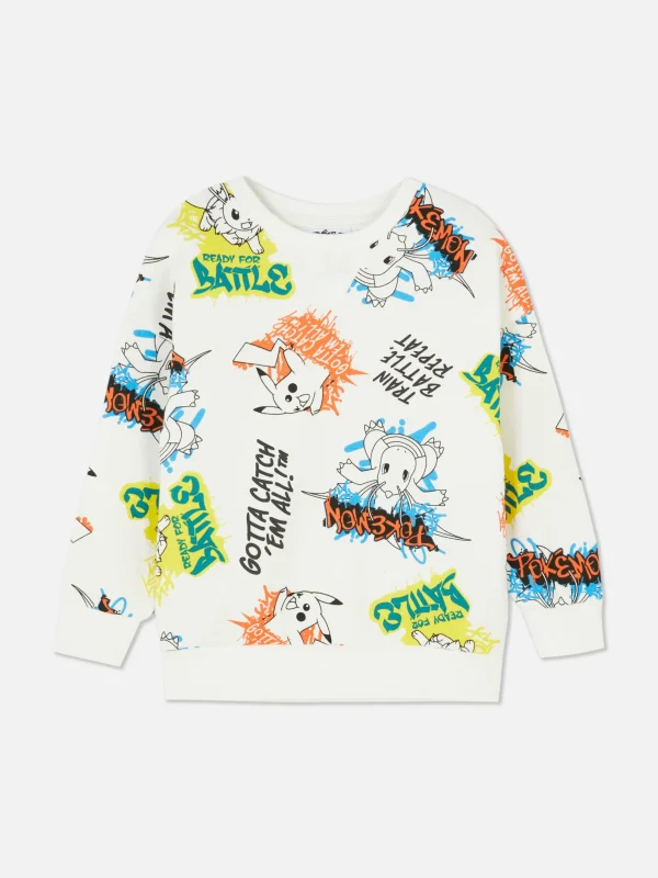 Primark Pokémon Graffiti Sweatshirt Ivory Shop