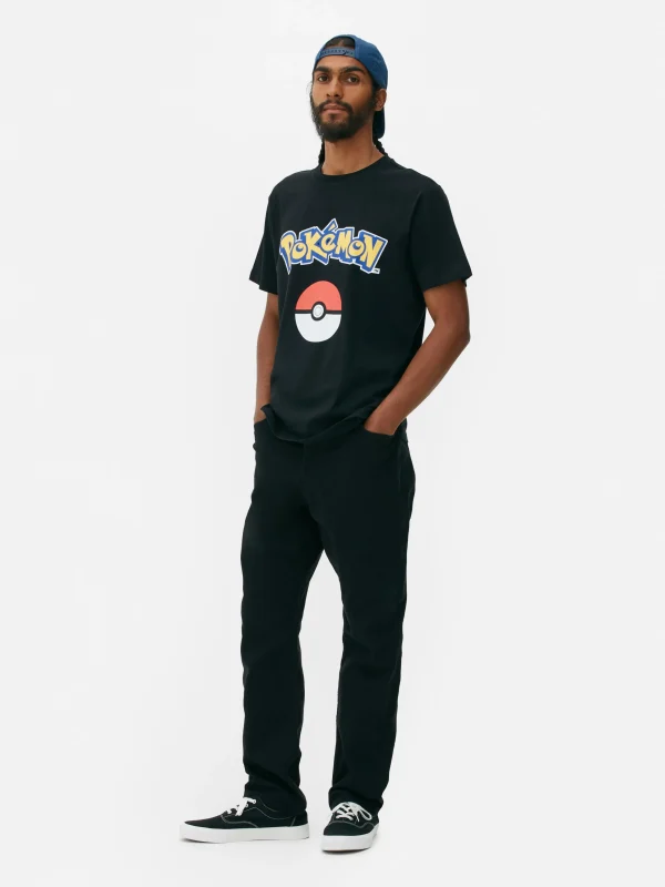 Primark Pokémon Pokéball T-Shirt Black Cheap