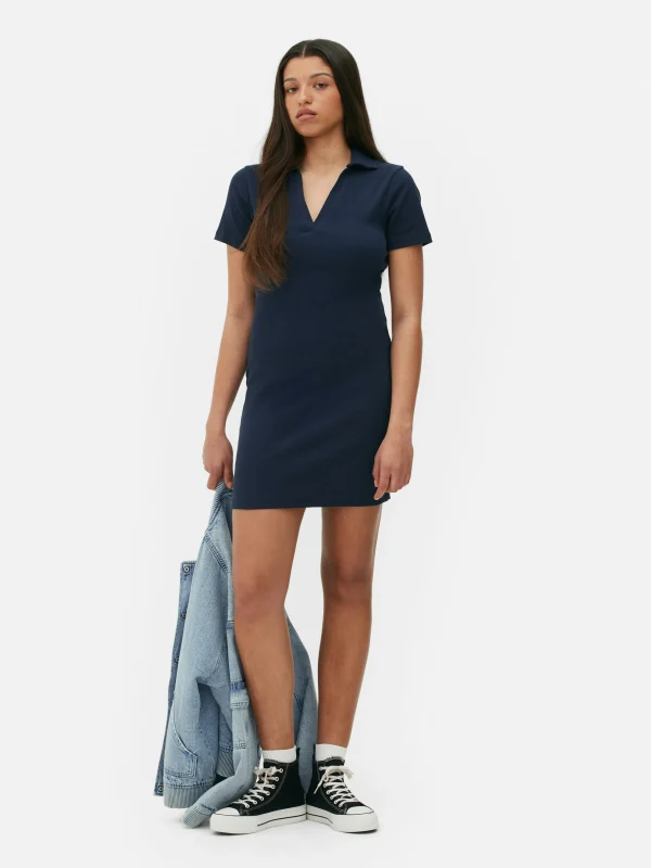 Primark Polo Mini Dress Navy Clearance