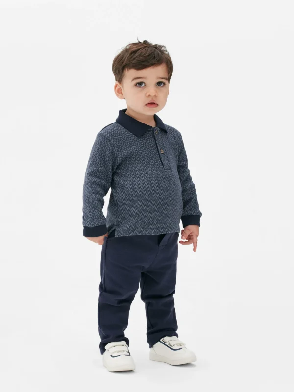 Primark Polo Shirt And Pants Set Navy Outlet