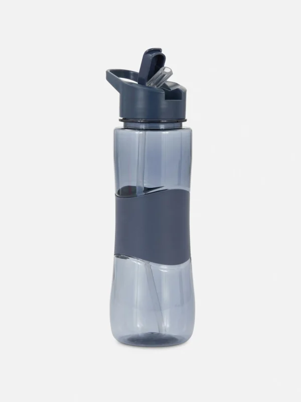 Primark Pop-Up Straw Water Bottle Navy Fashion