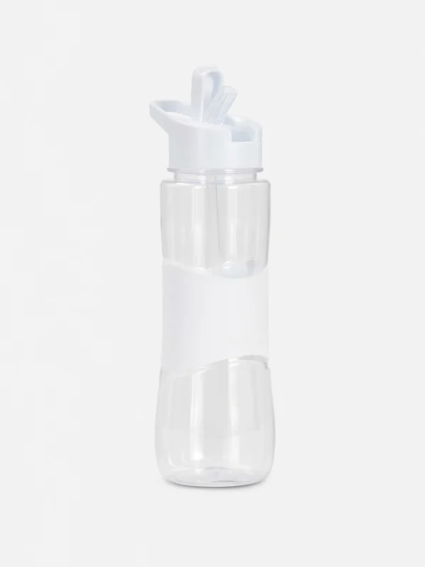 Primark Pop-Up Straw Water Bottle White Clearance