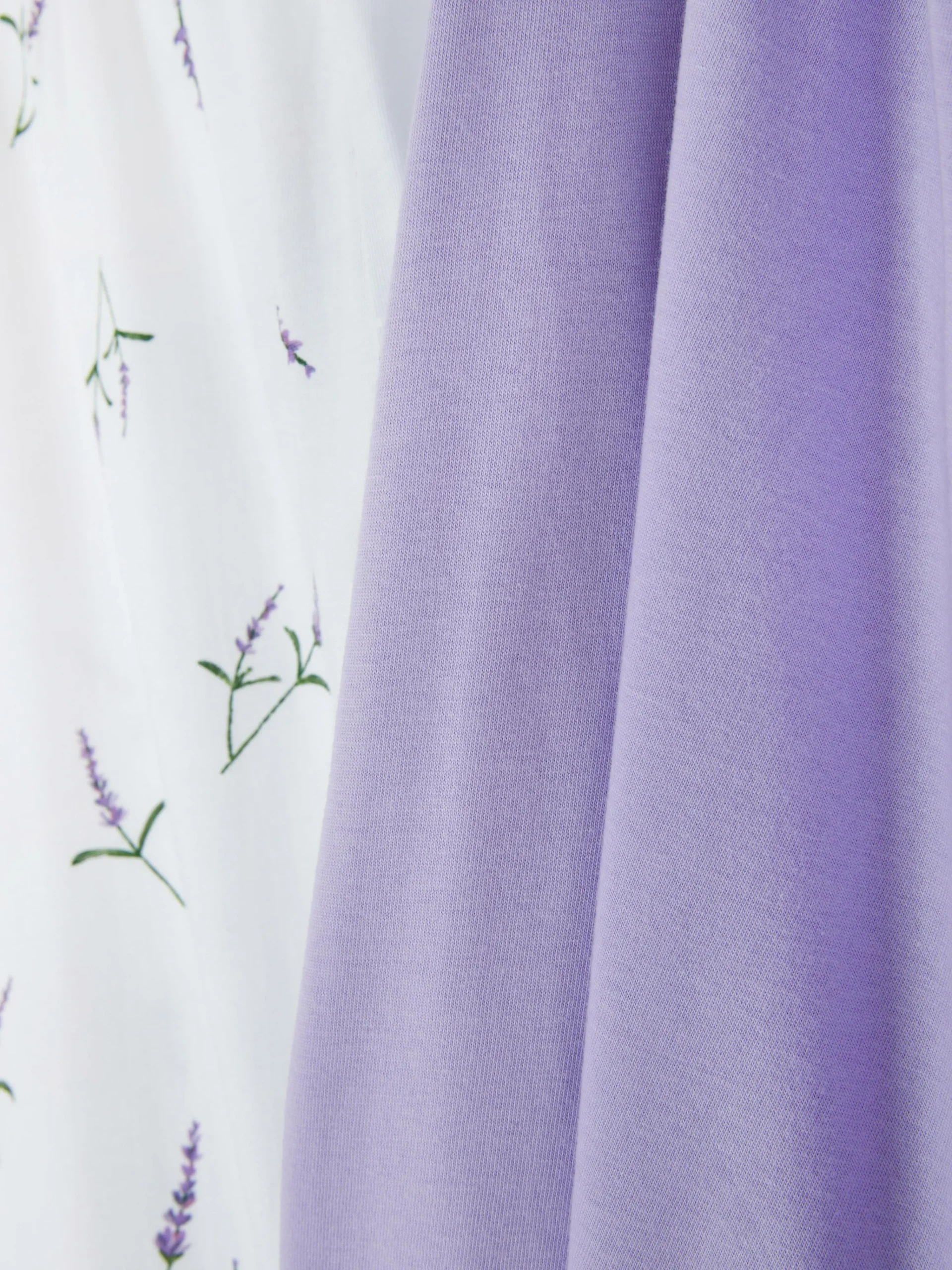 Primark Printed Jersey Short Sleeve Pajamas Lavender Shop