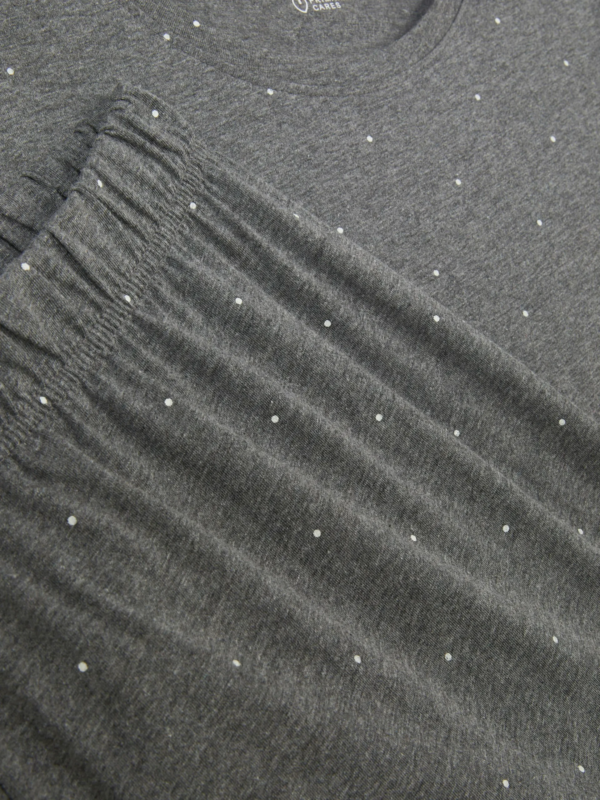 Primark Printed Jersey Short Sleeve Pajamas Charcoal Online
