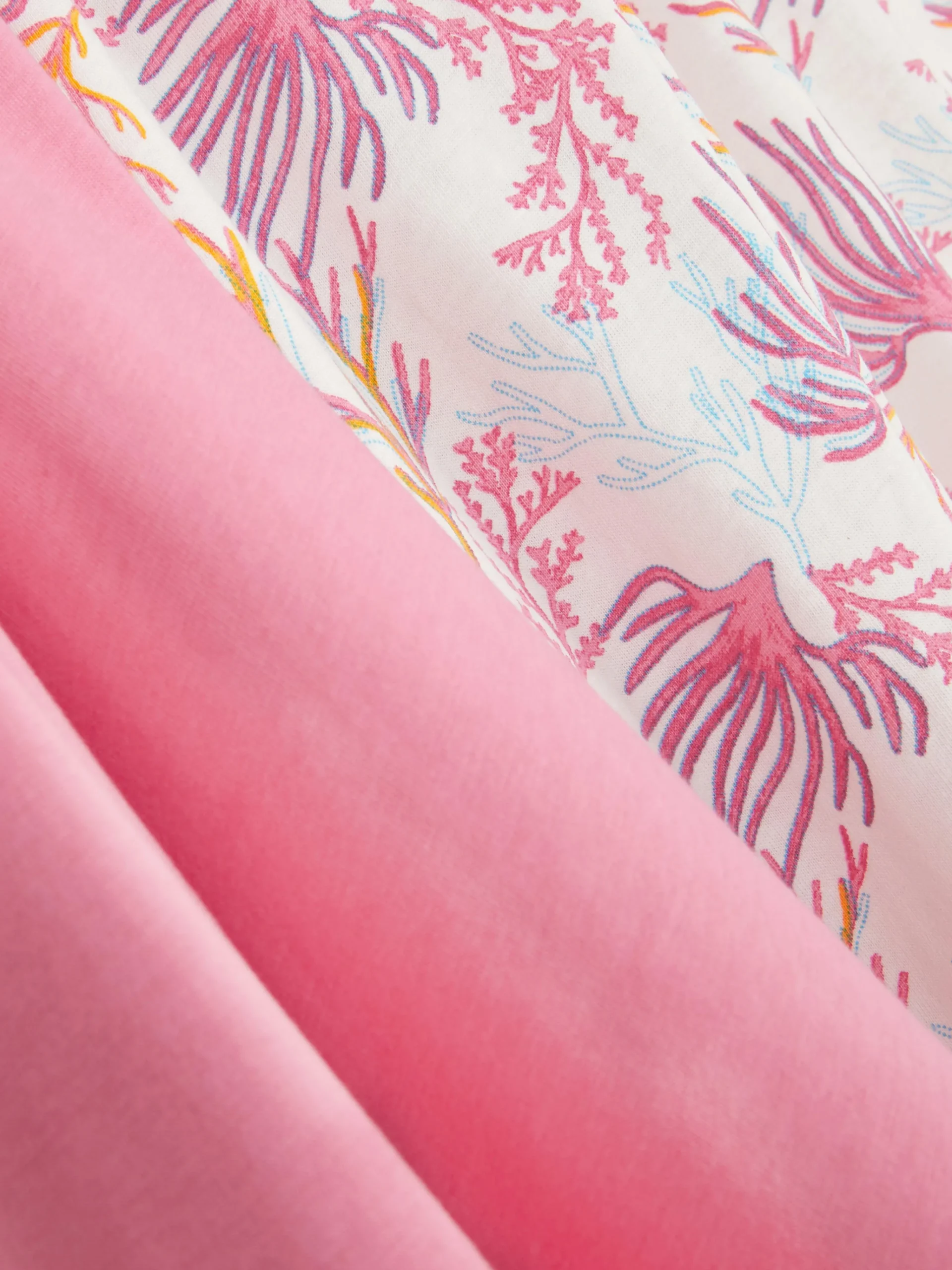 Primark Printed Short Sleeve Pajamas Light Pink Cheap