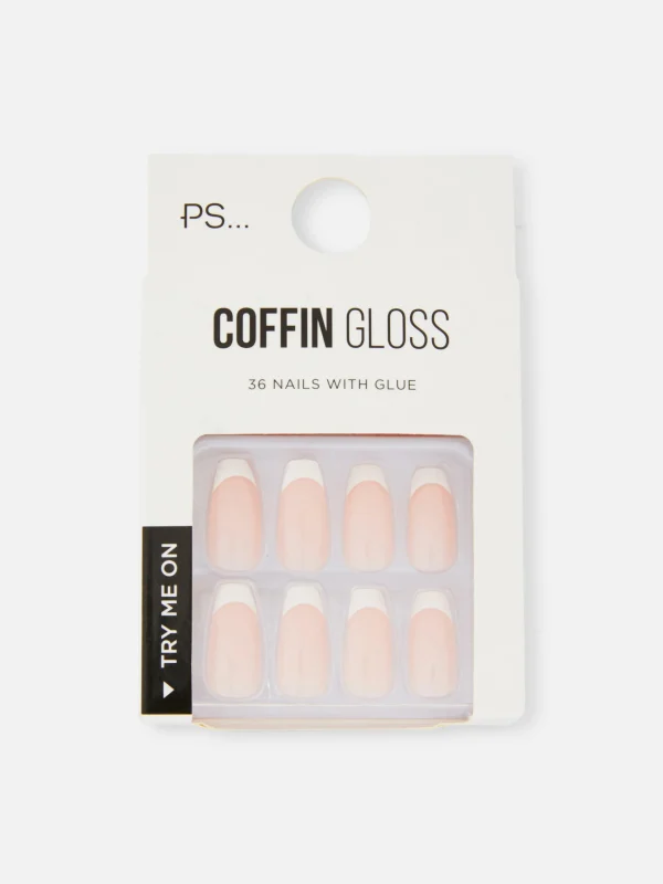Primark PS Gloss Jewel Faux Nails Nude Cheap